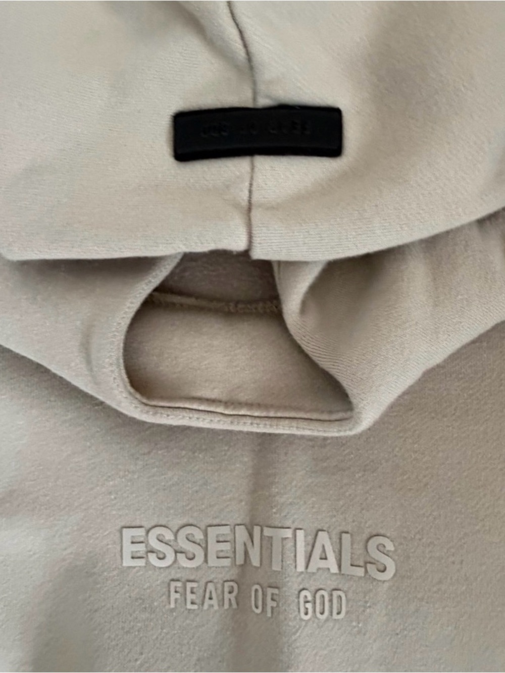 ESSENTIALS Fear of God Pullover Hoodie Sweatshirt- Light Beige